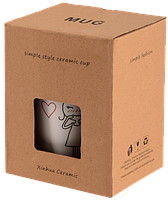 Чашка LED LOVE IS D 360 мл з бамбуковою кришкою та ложкою в коробці B060498, фото 6