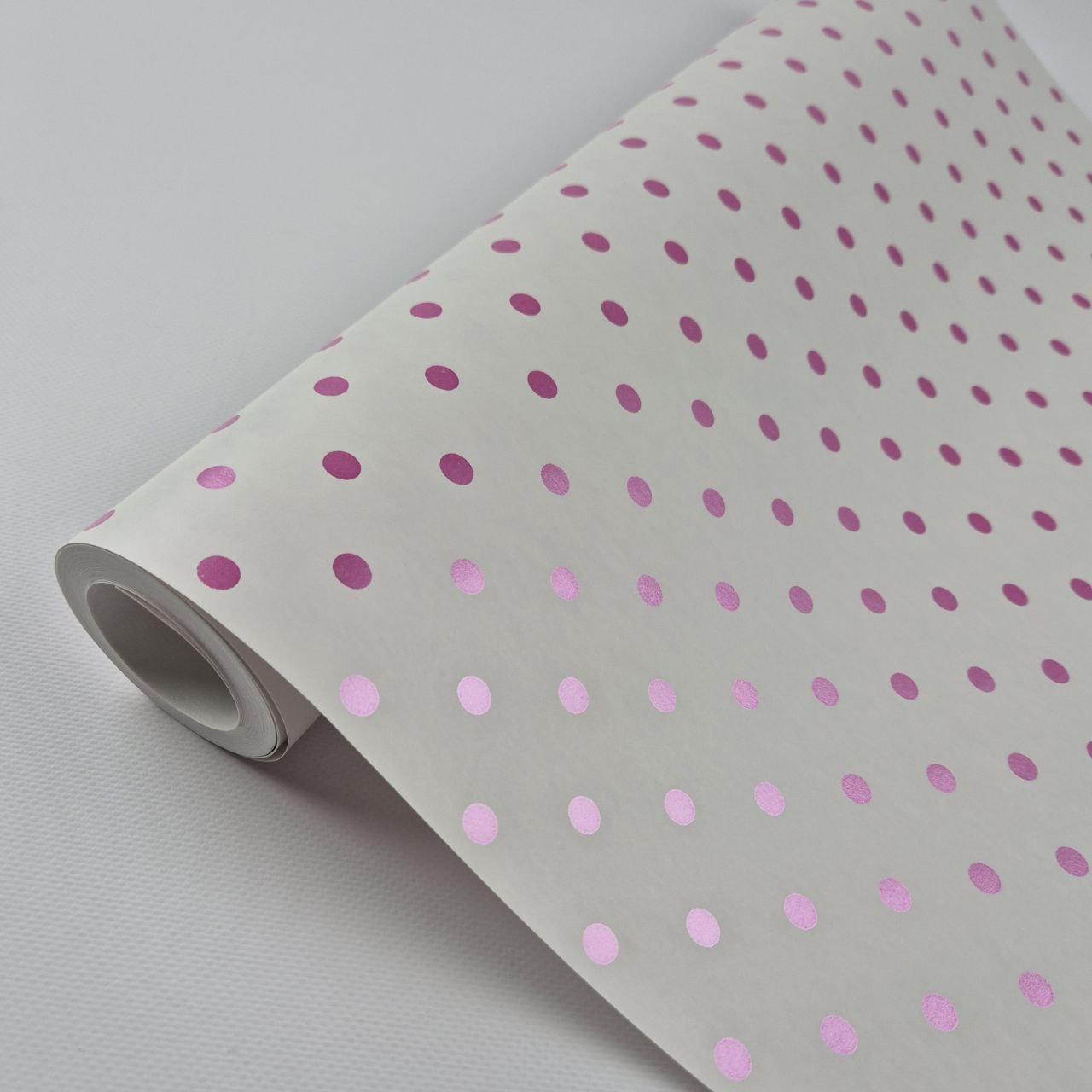 Шпалери вінілові на флізеліні 0.53 × 10.05 м Marburg 54136, біло-рожеві — для спальні, вітальні, дитячої, фото 1