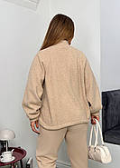 Теплий прогулянковий жіночий костюм з толстовкою баранчик (р.50-52,54-56,58-60), фото 9