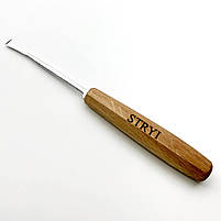 Стамеска кована для різьби по дереву плоска Риб'ячий хвіст 10 мм №1 STRYI Maestro, фото 5