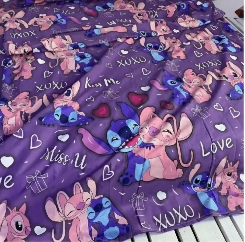 Підковдра полуторна 150х215, бязь Голд, принт: Стіч фіолет