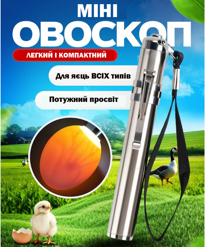 Овоскоп для просвіту яєць ОКО МІНІ батарейка в комплекті, фото 1
