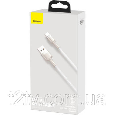 Дата кабель USB to USB-C 1.0m 6A 66W white Baseus (CAKF000102), фото 1