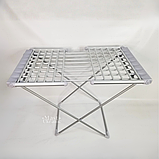 Сушарка для одягу електрична з підігрівом та боковими крилами 230Вт, алюмінієва підлогова розкладна електросушарка, SH-230, фото 2