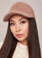 Стильна кепка жіноча  Ridley тепла  (Розмір 55-58), Пудра