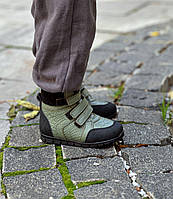 Дитячі шкіряні ортопедичні демісезонні черевики на липучках на девочку 25 р, фото 4