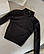 Кроп топ з комірцем у чорному кольорі, фото 3