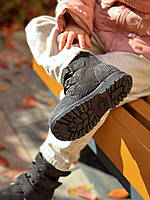 Дитячі чорні демісезонні шкіряні ортопедичні черевики на липучках 26 р, фото 3