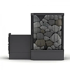 Піч для лазні та сауни Vesuvi Ребро 15 м³, товщина металу 12 мм з виносом, дверцята зі склом, фото 3