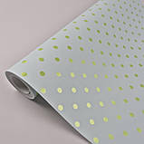 Шпалери вінілові на флізеліні 0.53 × 10.05 м Marburg 54135, блакитно-золоті — для спальні, вітальні, кабінету, фото 4