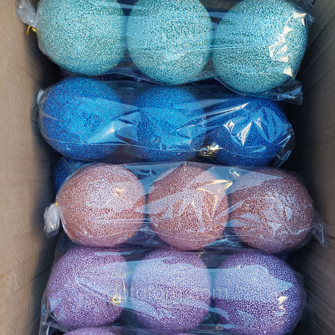 Новорічні іграшки на ялинку  Кулі Горошина 10 см  мікс, фото 1