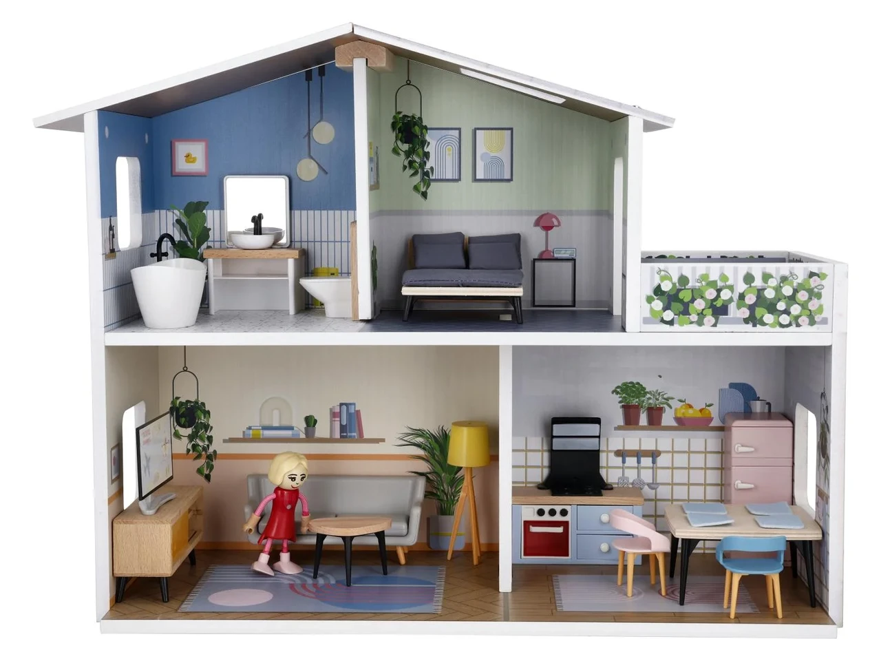 Дитячий дерев'яний ляльковий будиночок Lupilu Doll`s House 512626, фото 1