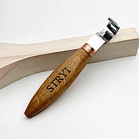 Стамеска ложкоріз 20мм STRYI Profi для вирізання ложки з дерева (для лівої руки), фото 3