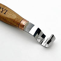 Стамеска ложкоріз 20мм STRYI Profi для вирізання ложки з дерева (для лівої руки), фото 4