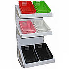 Овочевий стелаж 1900х950 мм ТИП 1 приставний стелаж Рістел, стелаж торговий в магазин, стелаж з овочевими кошиками, фото 4