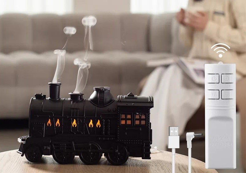 Зволожувач повітря у вигляді паровоза з підсвічуванням 300 мл. USB. Аромадифузор для дому та офісу