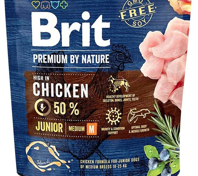 Brit Premium Junior M 750 г - корм для цуценят середніх порід