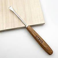 Стамеска кована для різьби по дереву плоска Риб'ячий хвіст 15 мм №1 STRYI Maestro, фото 6