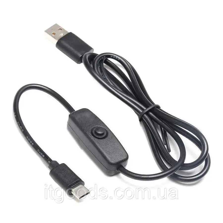 Кабель живлення Type C з перемикачем для Orange Pi (моделі: 3, 4, 5, 800, 5 plus) | Raspberry PI | Jetson Nano