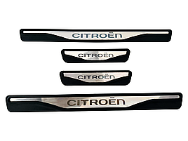 Накладки на пороги для CITROEN Berlingo 2018+ (хром-пласт) TAN24