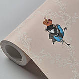 Шпалери вінілові на флізеліні 0.53 × 10.05 м Marburg 54112, рожеві — для спальні, вітальні, дитячої, фото 3