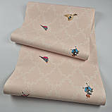 Шпалери вінілові на флізеліні 0.53 × 10.05 м Marburg 54112, рожеві — для спальні, вітальні, дитячої, фото 4