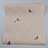 Шпалери вінілові на флізеліні 0.53 × 10.05 м Marburg 54112, рожеві — для спальні, вітальні, дитячої, фото 5