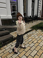 Дитячі утеплені шкіряні ортопедичні черевики на липучках на дівчинку 26 р, фото 3