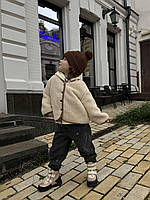 Дитячі утеплені шкіряні ортопедичні черевики на липучках на дівчинку 26 р, фото 4