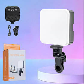 Акумуляторне накамерне відеосвітло LED Video Light M-88 світлодіодна міні лампа з прищіпкою для фото і відео