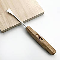 Стамеска кована для різьби по дереву плоска Риб'ячий хвіст 20 мм №1 STRYI Maestro, фото 6