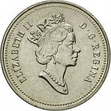 Монета Канади 5 центів 1990-2001 рр., фото 2