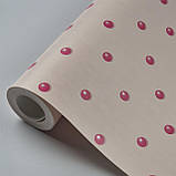 Шпалери флізелінові миючі 0.53 × 10.05 м Marburg 54109, бежеві з рожевим — для спальні, вітальні, дитячої, фото 2