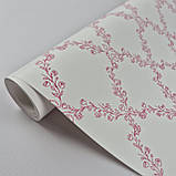 Шпалери вінілові на флізеліні 0.53 × 10.05 м Marburg 54105, біло-рожеві — для спальні, дитячої, вітальні, фото 2
