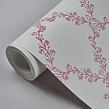 Шпалери вінілові на флізеліні 0.53 × 10.05 м Marburg 54105, біло-рожеві — для спальні, дитячої, вітальні, фото 5