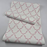 Шпалери вінілові на флізеліні 0.53 × 10.05 м Marburg 54105, біло-рожеві — для спальні, дитячої, вітальні, фото 3