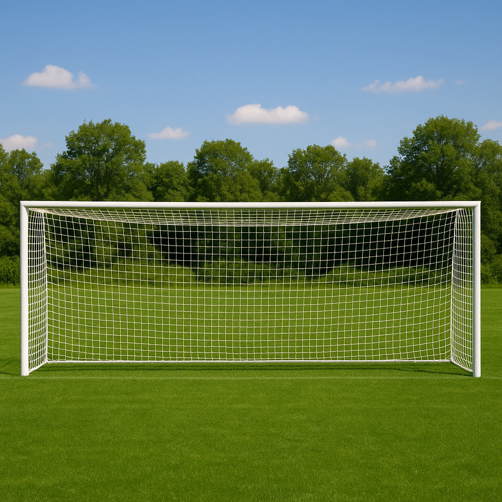 Сітка для футболу підвищеної міцності «СТАНДАРТ» біла (комплект з 2 шт.)