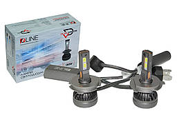 Світлодіодні лед led лампи QLine DualVision цоколь H4 24V 6000К 130W, Canbus обманка, лампи для вантажівок