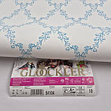 Шпалери вінілові на флізеліні 0.53 × 10.05 м Marburg 54104, біло-блакитні — для спальні, вітальні, дитячої, фото 6