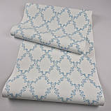 Шпалери вінілові на флізеліні 0.53 × 10.05 м Marburg 54104, біло-блакитні — для спальні, вітальні, дитячої, фото 5