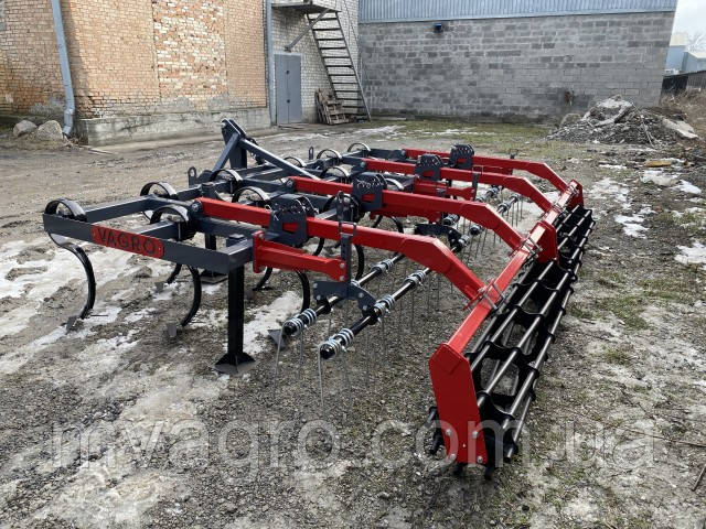 Культиватор Навісний з колесами АКС 4м з Гребінкою і Катком під МТЗ, фото 1