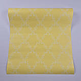 Шпалери вінілові на флізеліні 0.53 × 10.05 м Marburg 54101, жовті — для спальні, кухні, вітальні, фото 4