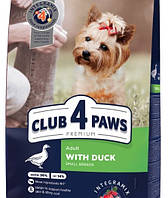 Клуб 4 Лапи 875г для собак дрібних порід (качка 4% и курка 29%)