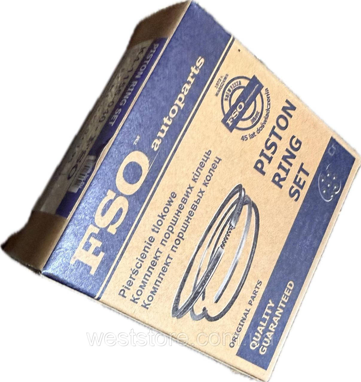 Кільця поршневі ВАЗ 2108, 2109, 21099 Ø82,4 FSO К4-1155-040-FSO 82,4, фото 1