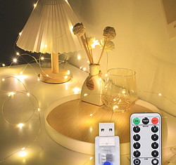 Світлодіодна гірлянда USB довжиною 20 метрів із мідним дротом