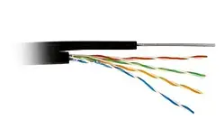 Кабель UTP, CCA, для зовнішньої прокладки с тросом, 4x2x0,50 мм, Atcom Standard, бухта 305 м (10700)