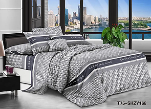 Монограма Діор - Бязь 3D - Двоспальний комплект постільної білизни