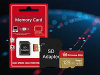 Карта памяти Extreme MicroSD 128GB Class 10, MicroSD карта для быстрого записи и передачи данных