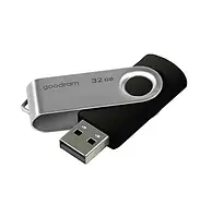 Флеш накопичувач USB 32Gb Goodram UTS2, Black/Silver, USB 2.0, до 20/5 МБ/с (UTS2-0320K0R11)