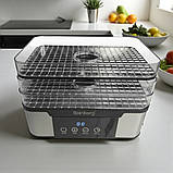 Дегідратор Сушилка для овочів та фруктів 1000 Вт з 5 прозорими піддонами з таймером автовимкненням, фото 2